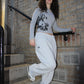 Heavyweight open leg sweatpants